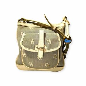 Dooney & Bourke Cream-Tan Signature Crossbody Bag